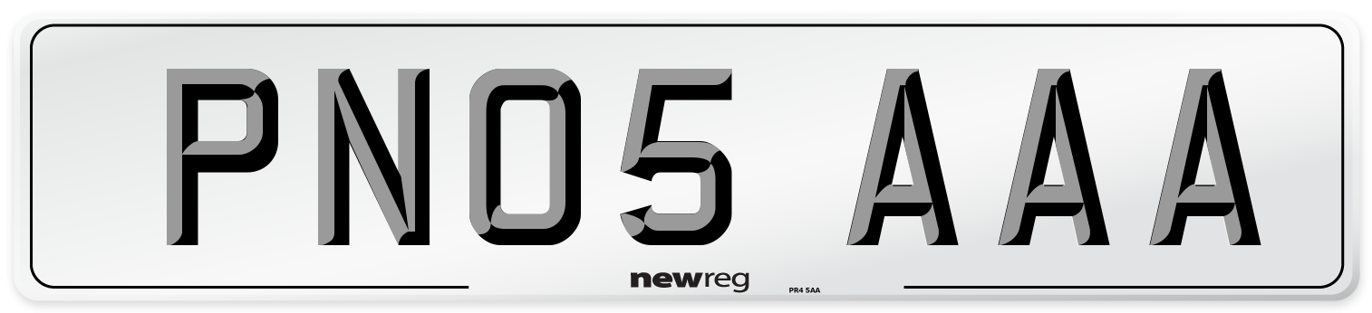 PN05 AAA Number Plate from New Reg